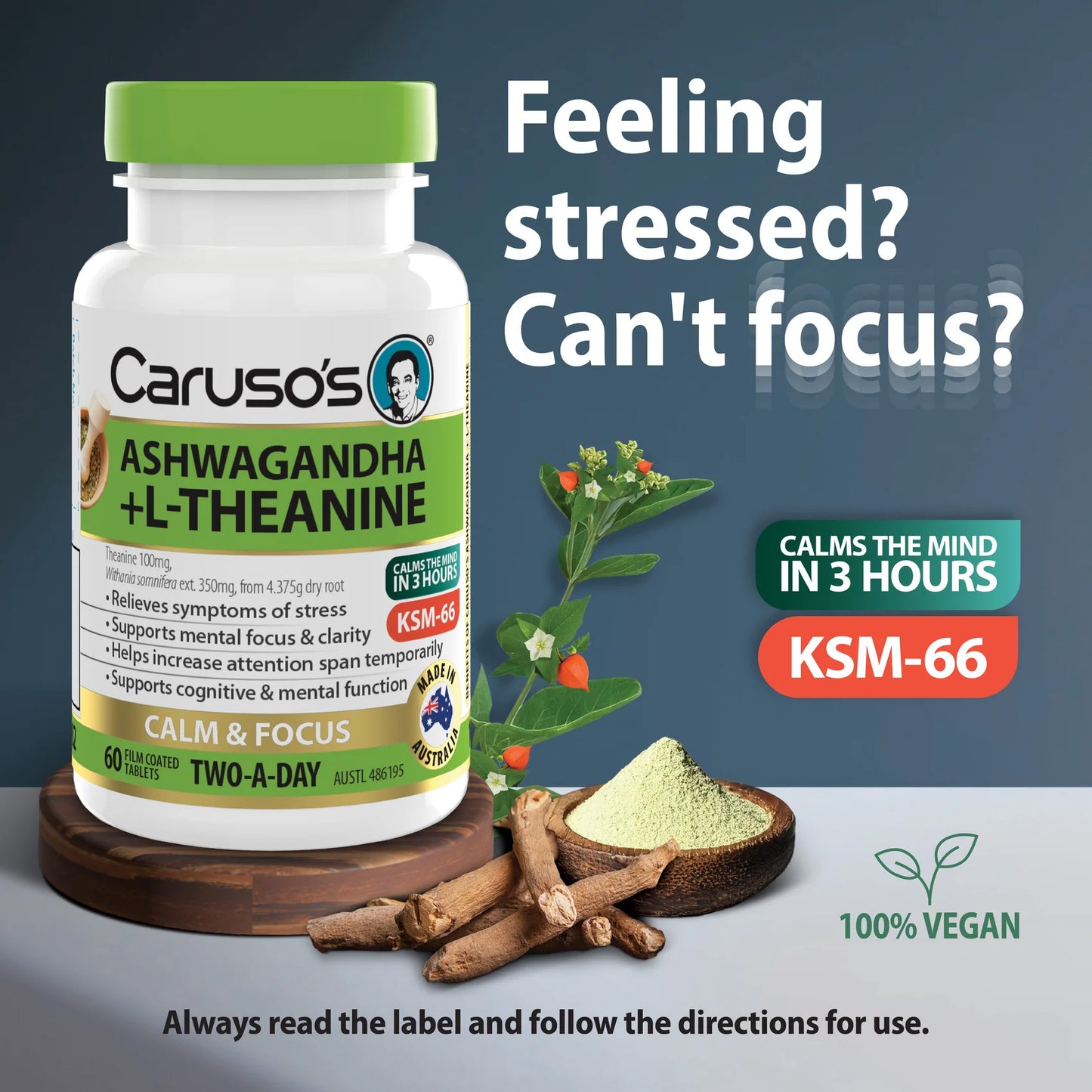 Caruso's Ashwagandha + L-Theanine