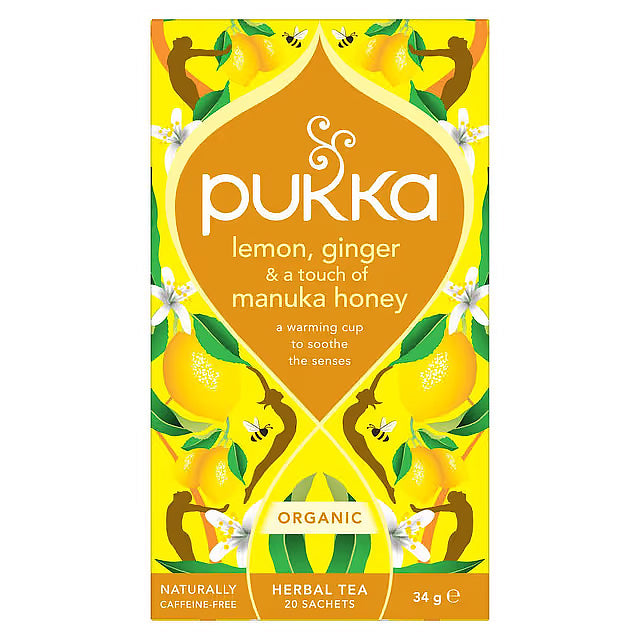 Pukka Herbs Lemon, Ginger & Manuka Honey Tea