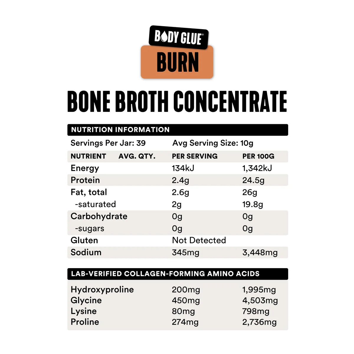 Gevity Rx Bone Broth Body Glue Burn