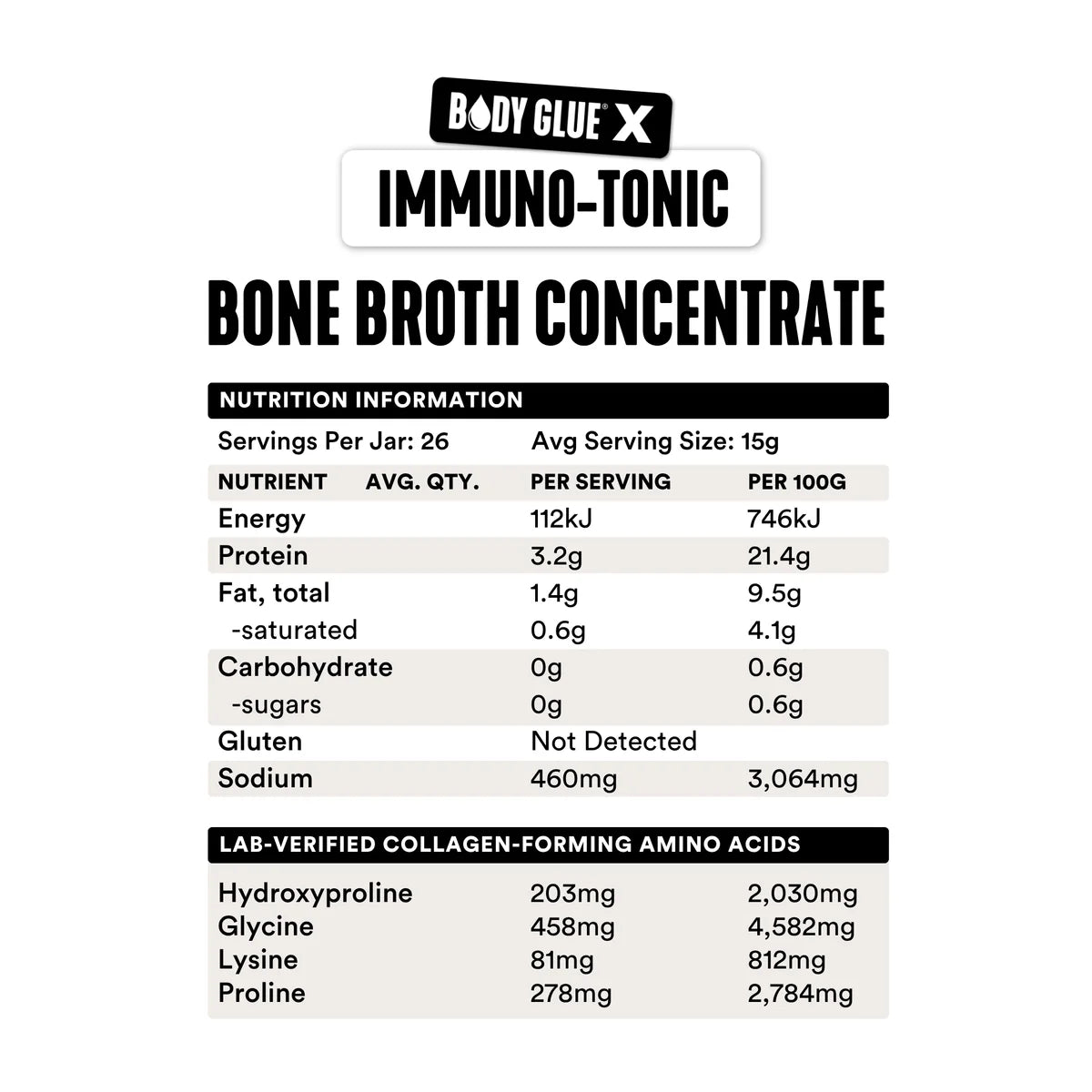 Gevity Rx Bone Broth Body Glue X Immuno Tonic