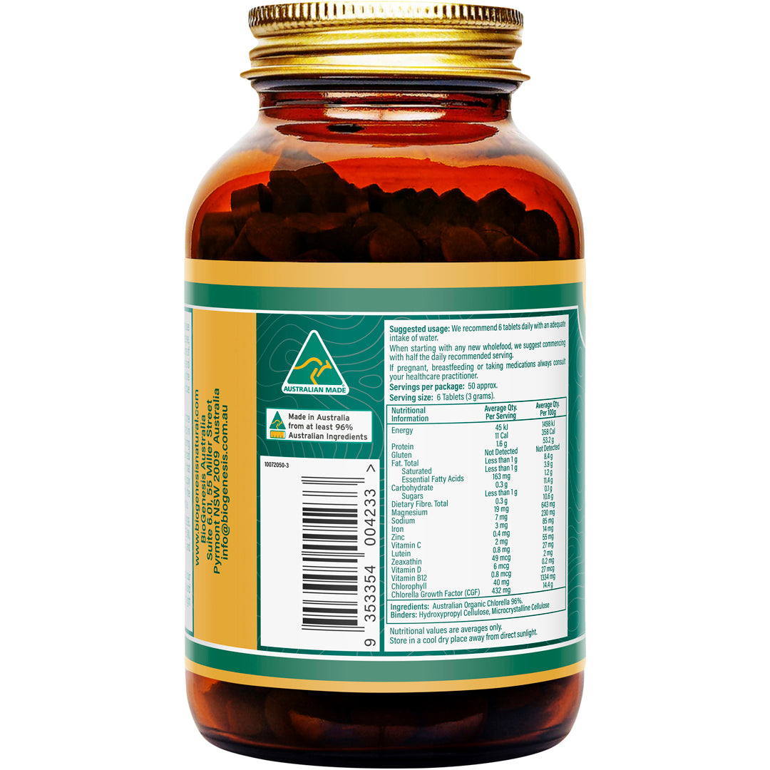 BioGenesis Australian Organic Chlorella Tablets