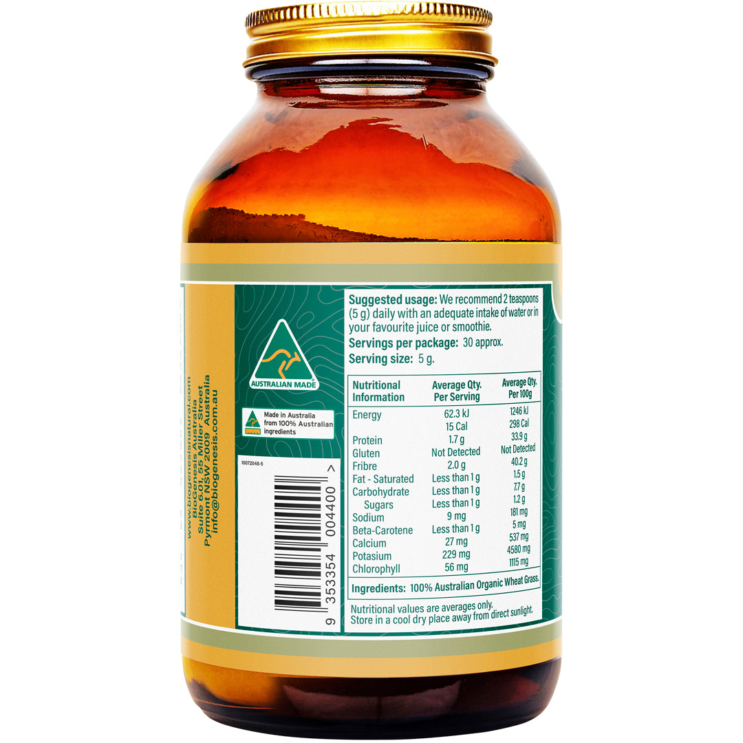 BioGenesis Australian Organic Wheat Grass Powder