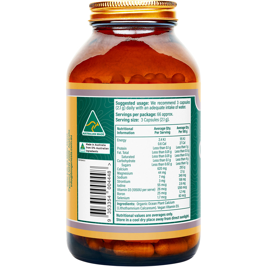 BioGenesis Organic Ocean Plant Calcium + D3 Capsules