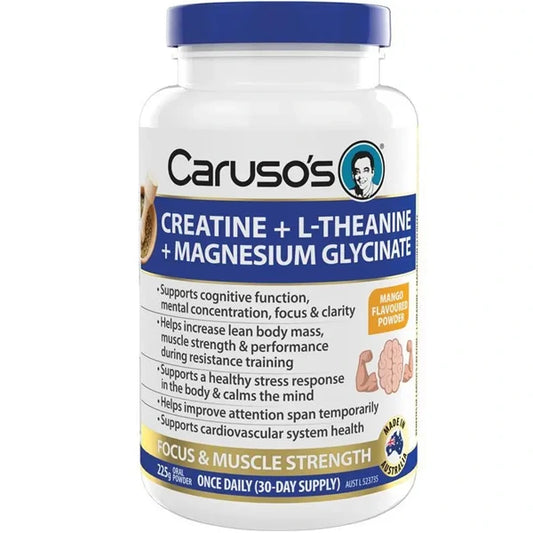 Carusos Creatine + L-Theanine + Mag-Glycinate Powder