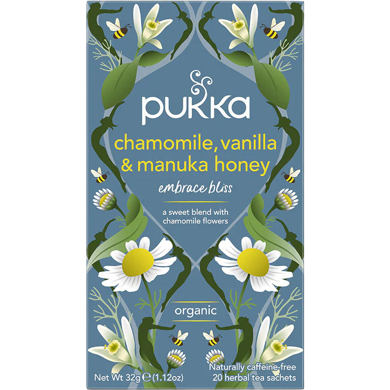 Pukka Herbs Chamomile, Vanilla & Manuka Honey Tea