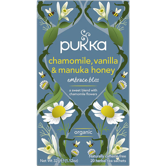 Pukka Herbs Chamomile, Vanilla & Manuka Honey Tea