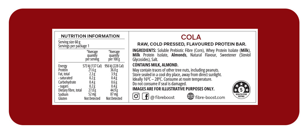 Fibre Boost Cold Pressed Protein Bar