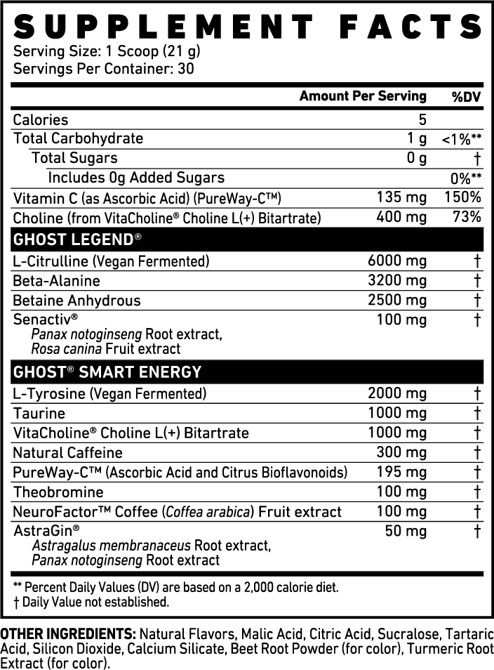 Ghost Legend v4 Pre-Workout