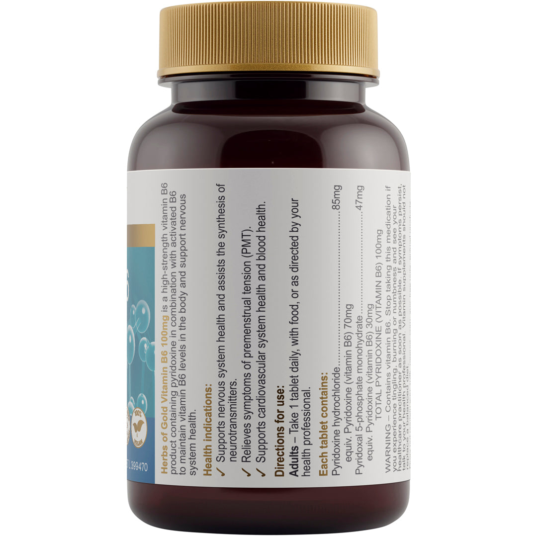 Herbs of Gold Vitamin B6 100mg