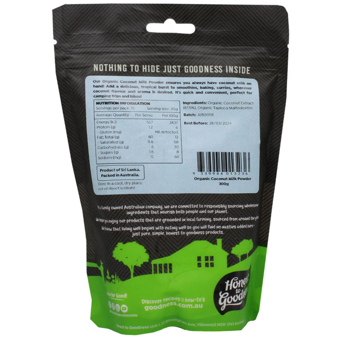 Honest to Goodness Organic Coconut Milk Powder
