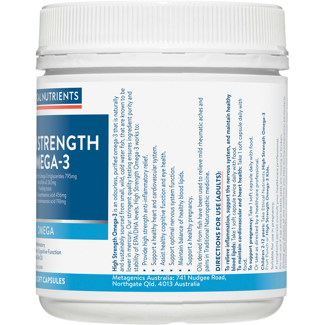 Ethical Nutrients High Strength Omega-3 Capsules
