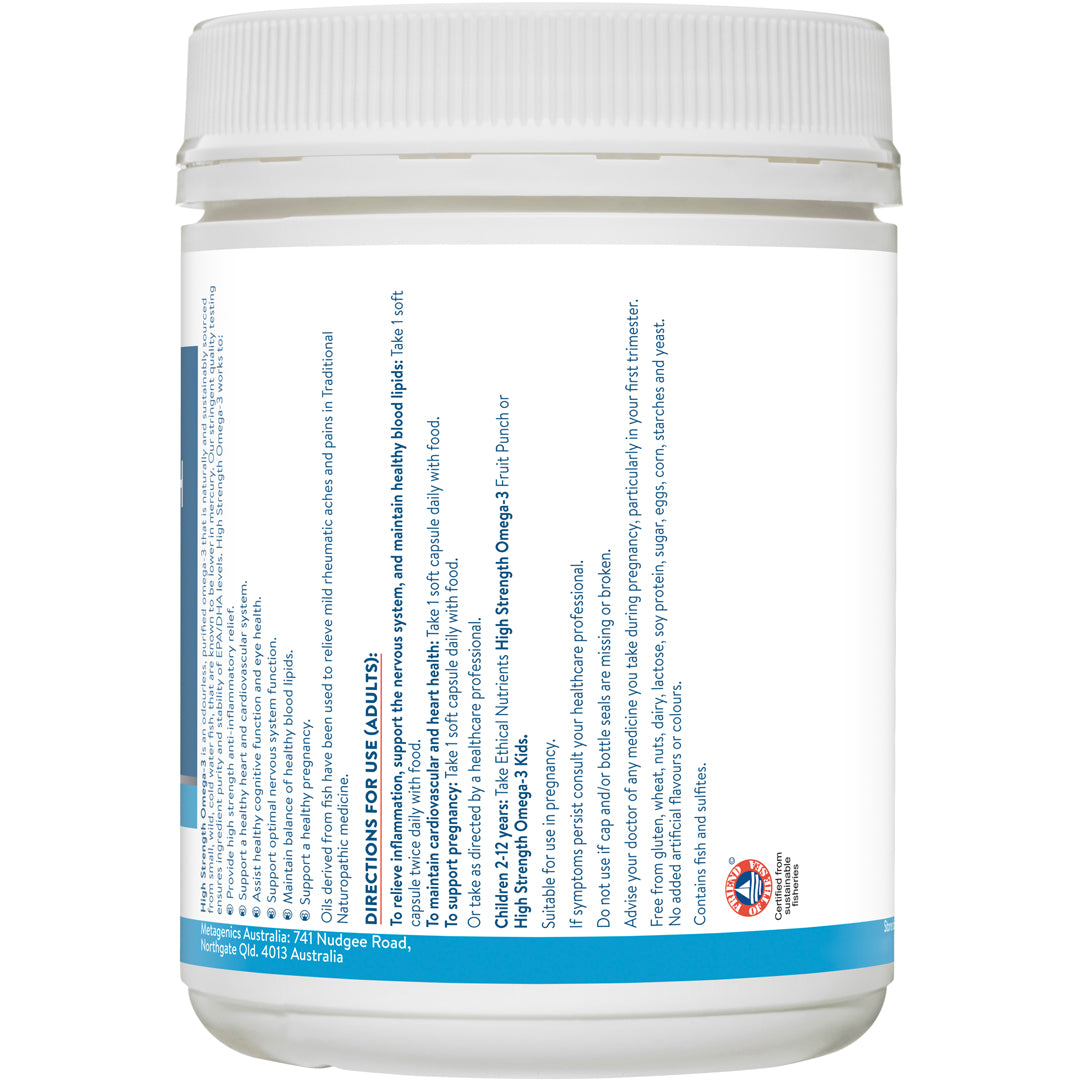 Ethical Nutrients High Strength Omega-3 Capsules