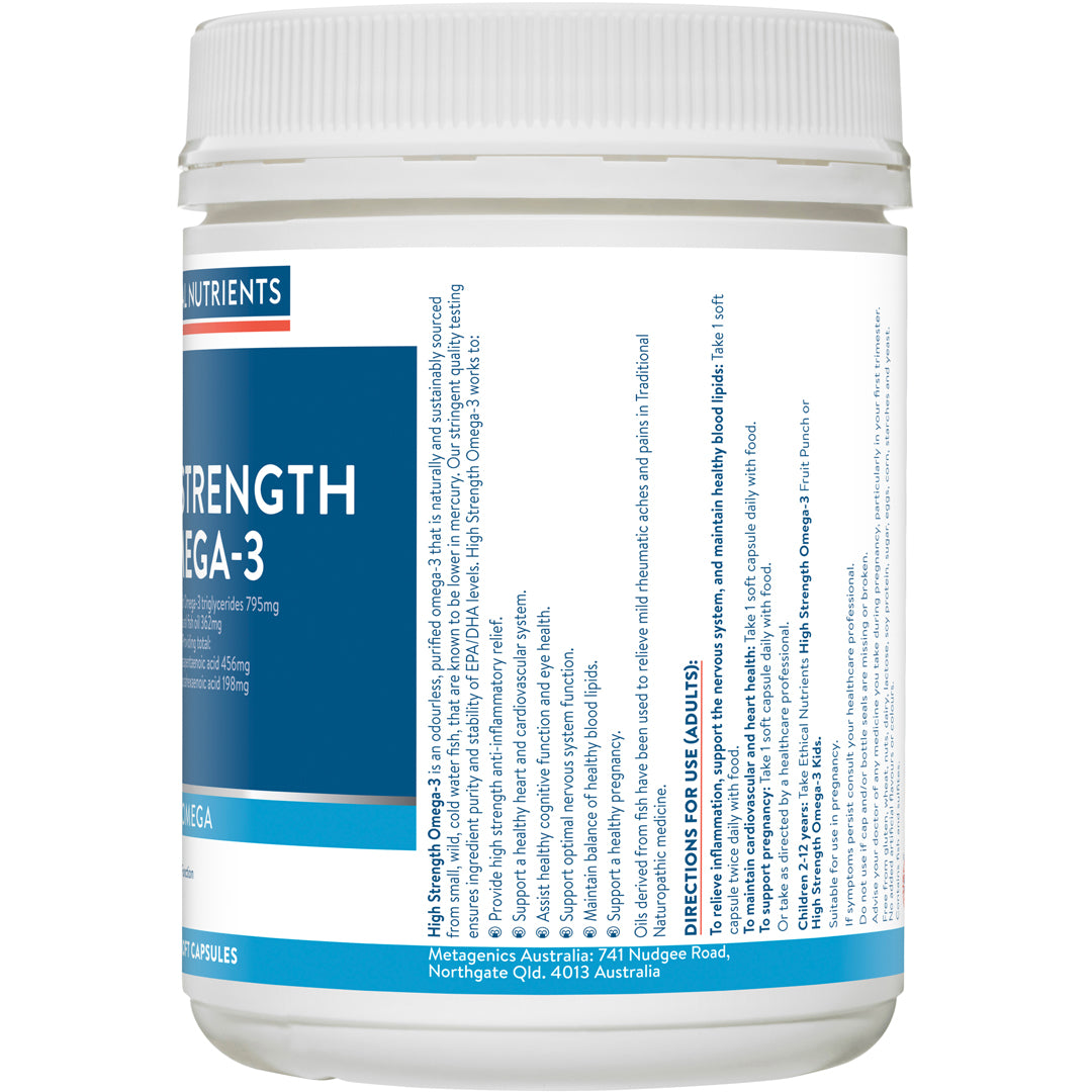 Ethical Nutrients High Strength Omega-3 Capsules