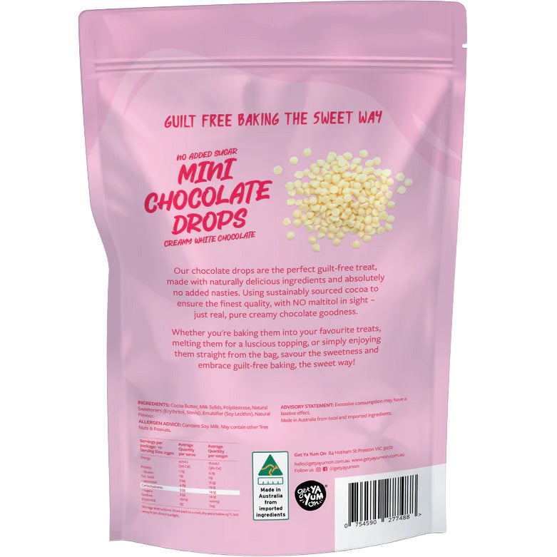 GetYaYumOn Mini Chocolate Drops White Chocolate