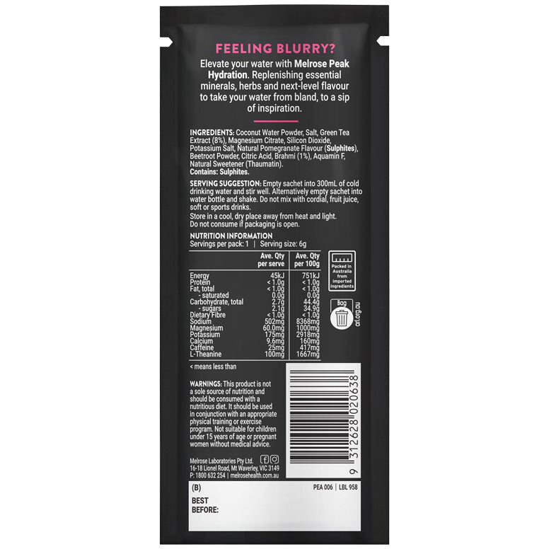 Melrose Peak Hydration + Focus