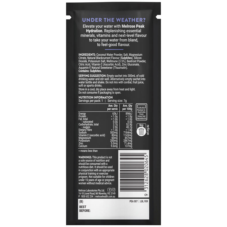 Melrose Peak Hydration + Immunity