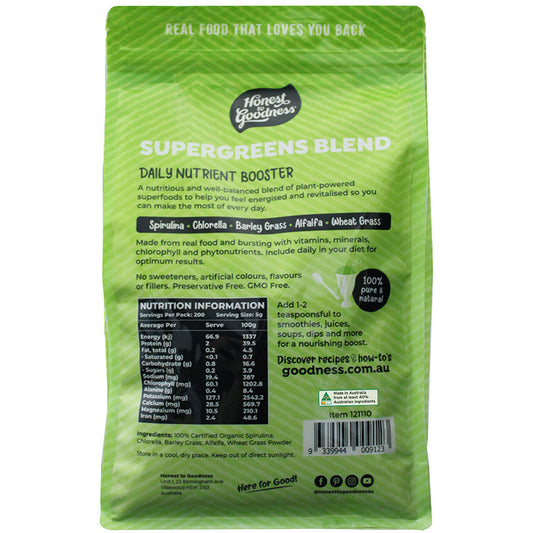 Honest to Goodness Organic SuperGreens Blend