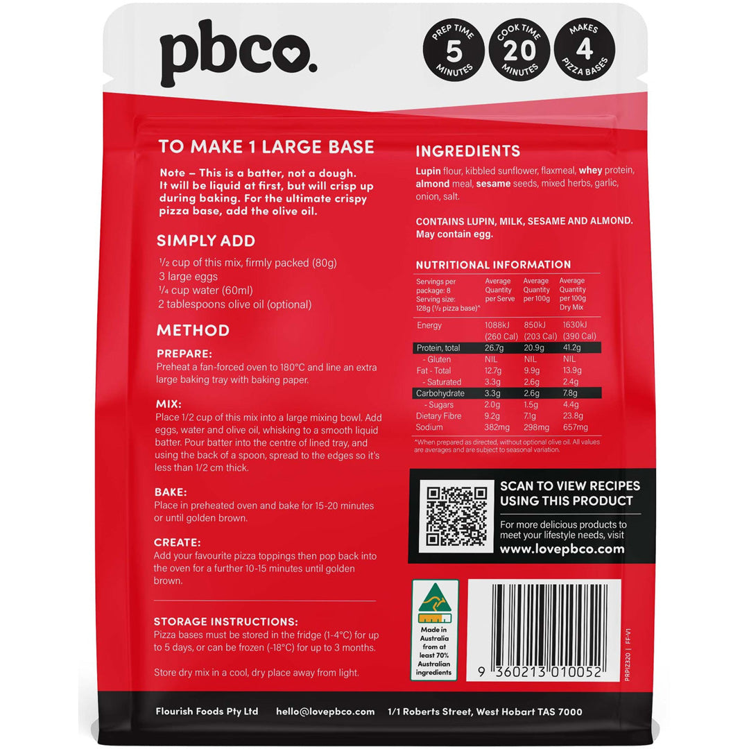 PBCo. Protein Pizza Base Mix