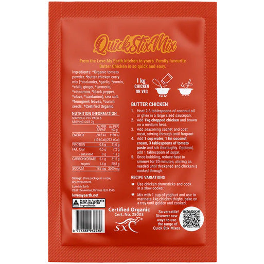 Love My Earth Butter Chicken Organic Recipe Base