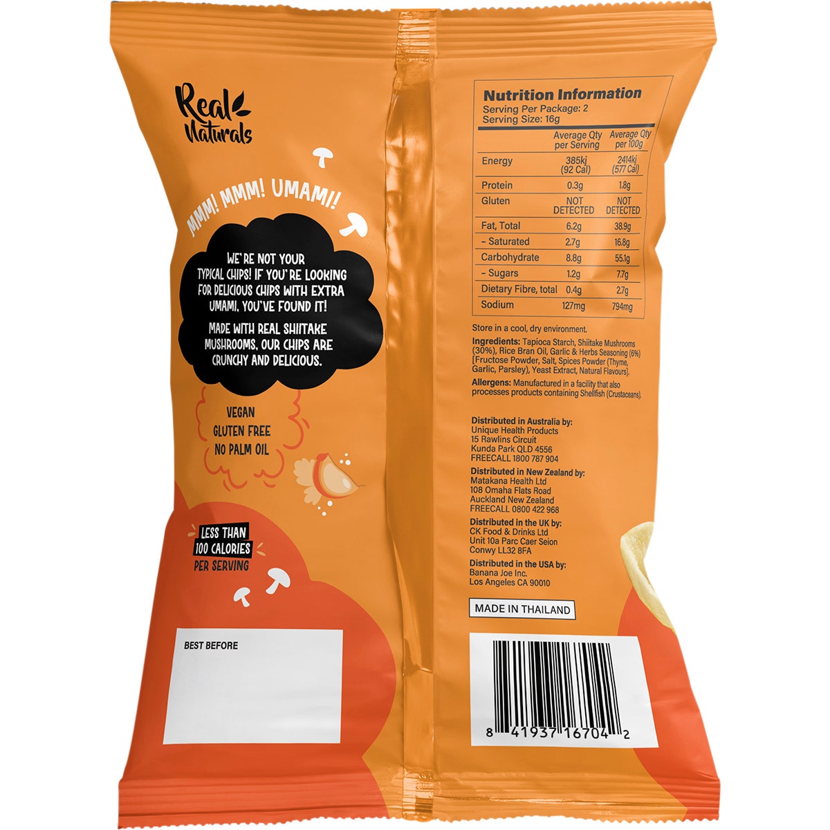 Real Naturals Shiitake Mushroom Chips