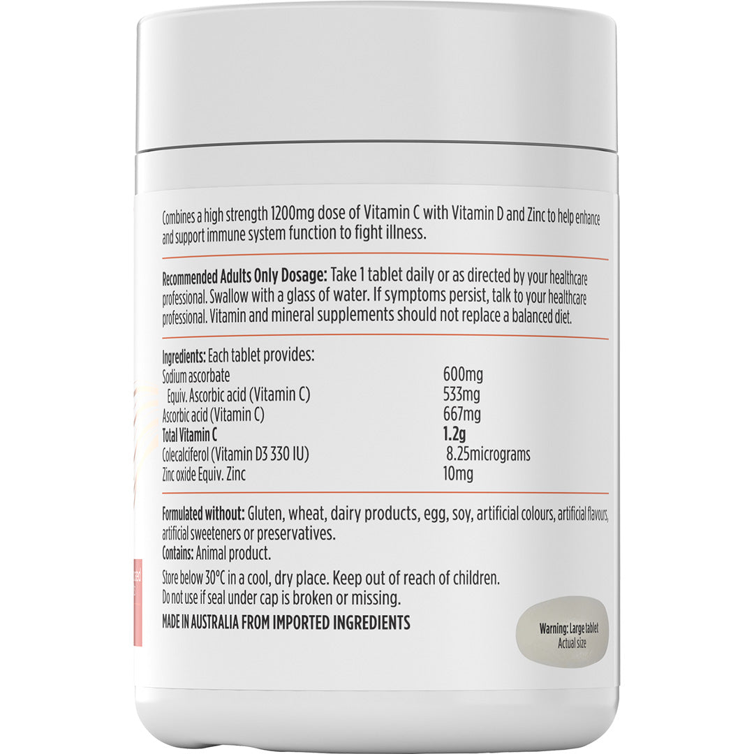 Nutra-Life High Strength Vitamin C + D + Zinc