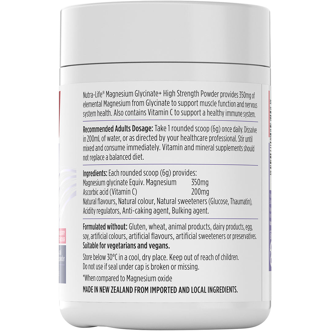 Nutra-Life Magnesium Glycinate+ High Strength Powder