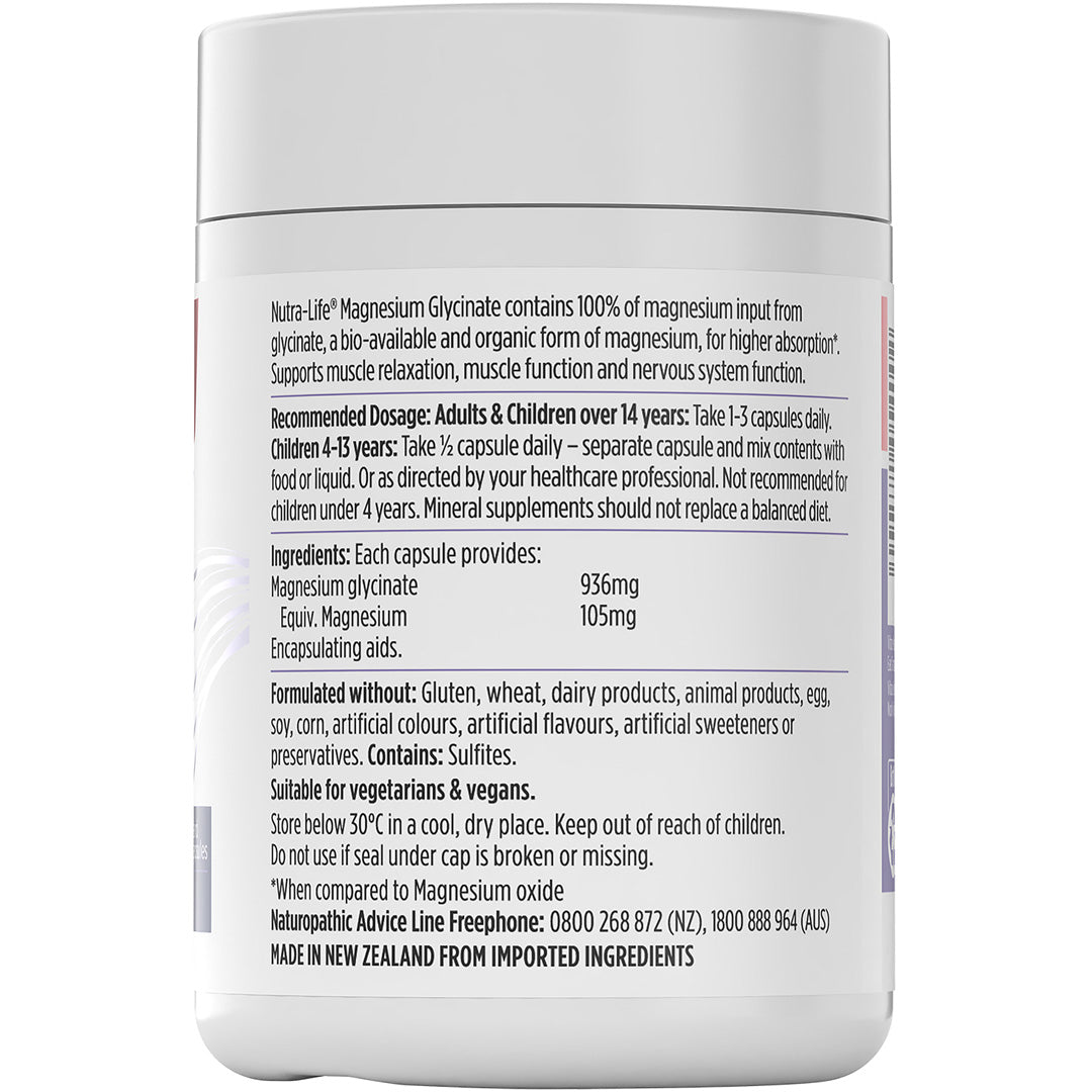 Nutra-Life Magnesium Glycinate Capsules