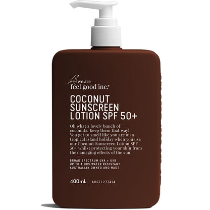 We Are Feel Good Inc. Coconut Sunscreen Lotion SPF 50+