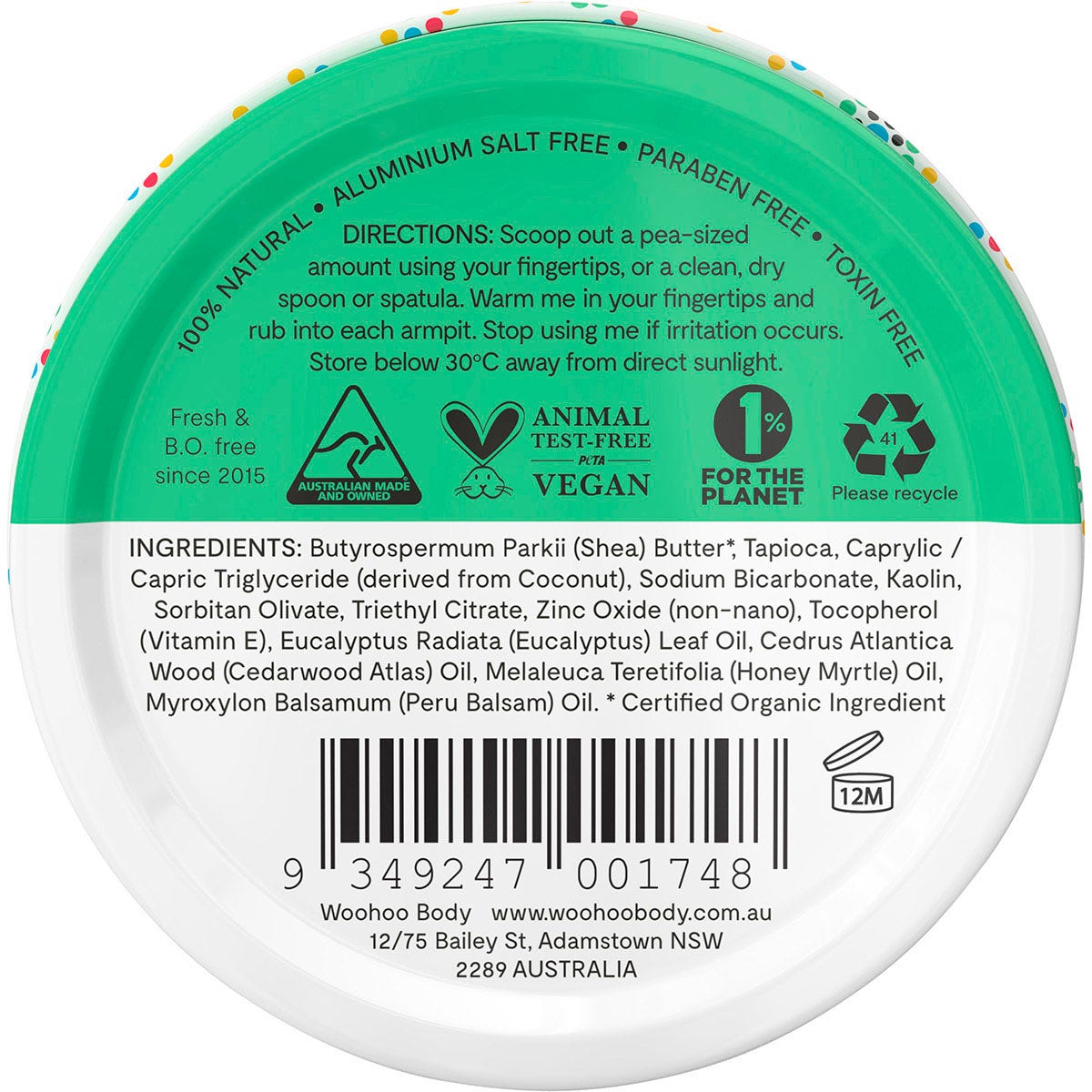 Woohoo All Natural Deodorant Paste Extra Strength (Wild)