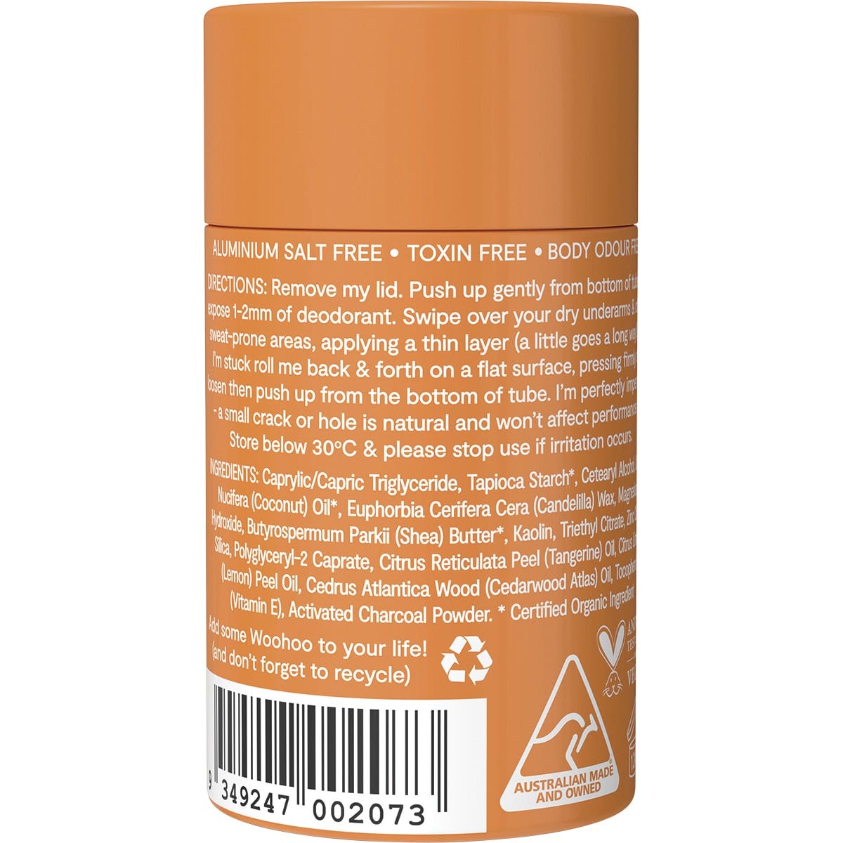 Woohoo Deodorant & Anti-Chafe Stick (Tango)