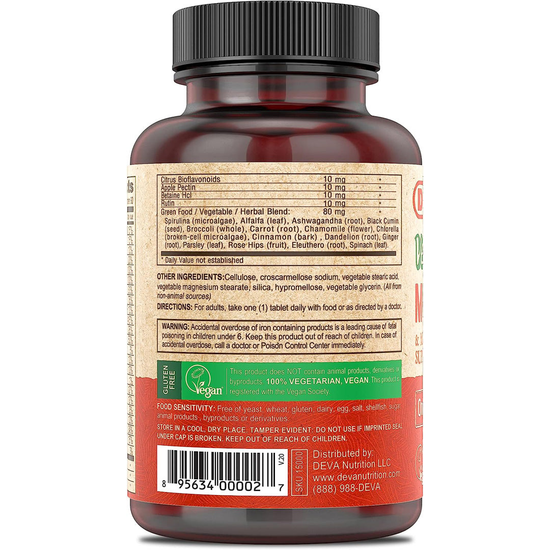 Deva Vegan Multivitamin & Mineral One Daily