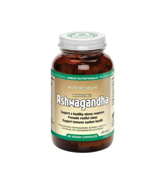 Green Nutritionals Bioavaiable Ashwagandha 45 Vegan Capsules