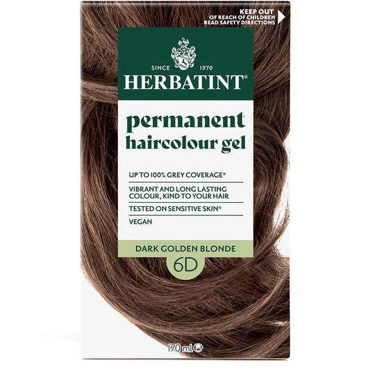Herbatint Permanent Hair Colour Gel Golden Tones - 6D (Dark Golden Blonde)