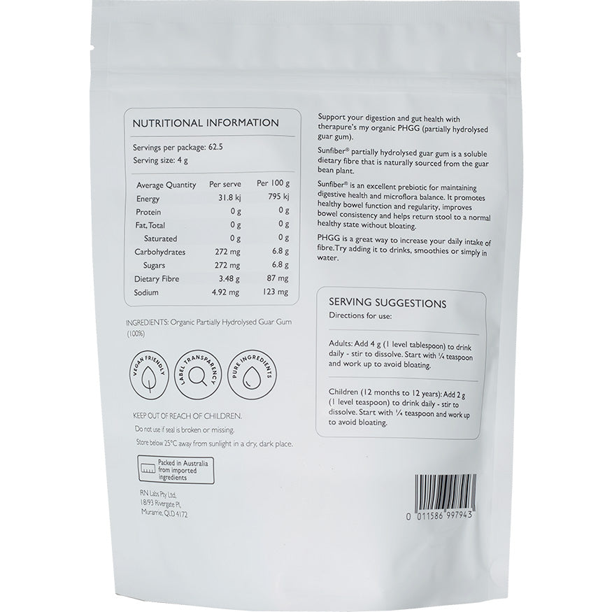 Therapure My Organic PHGG Partially Hydrolysed Guar Gum