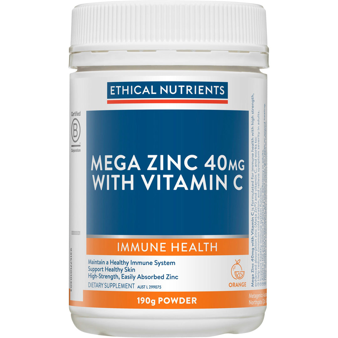 Ethical Nutrients Mega Zinc with Vitamin C Powder