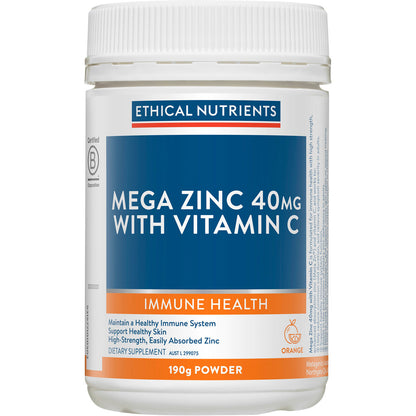 Ethical Nutrients Mega Zinc with Vitamin C Powder