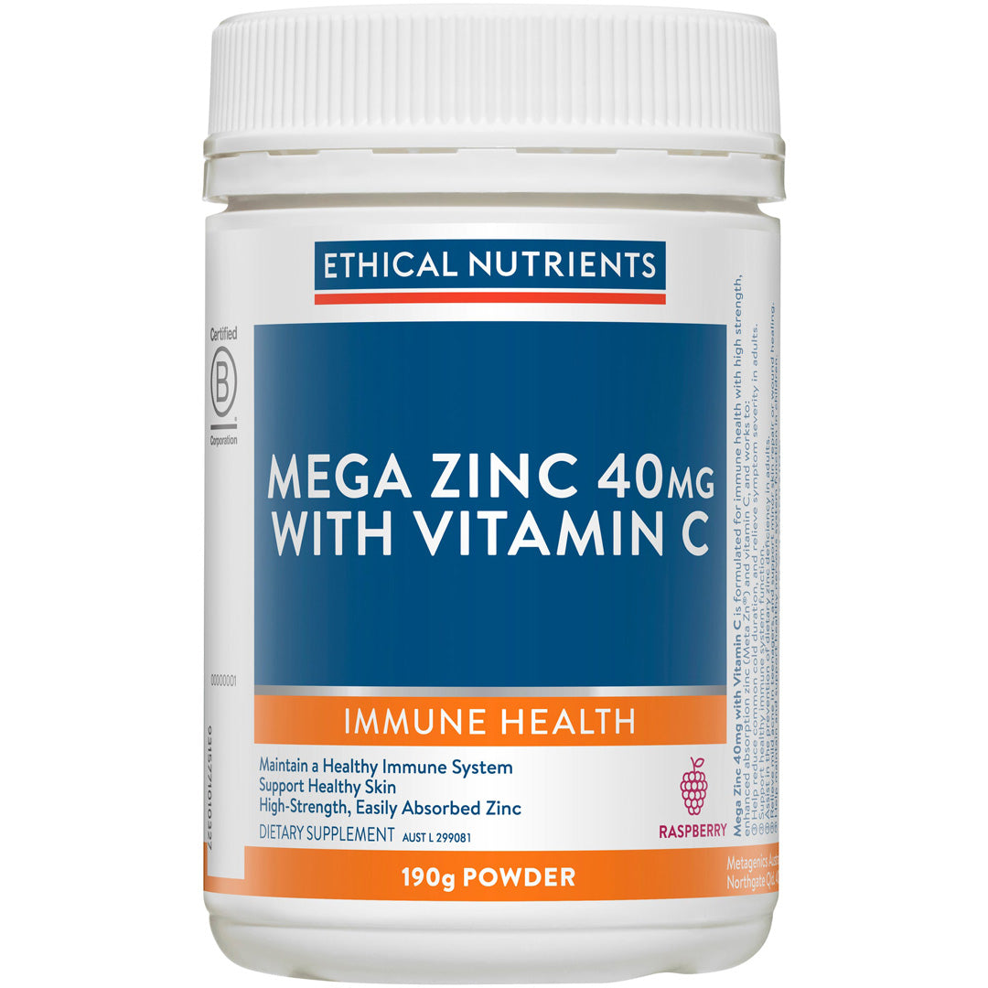 Ethical Nutrients Mega Zinc with Vitamin C Powder