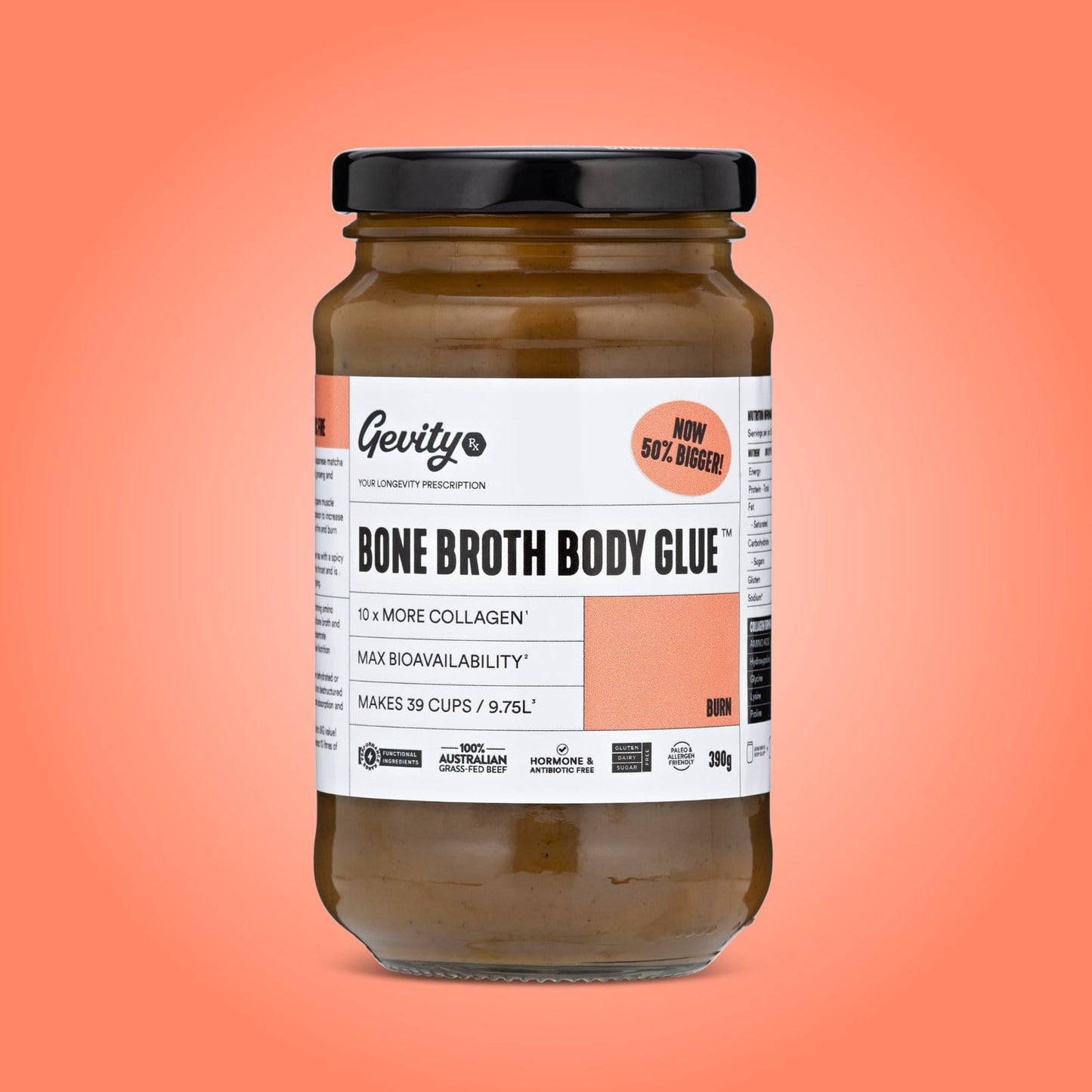 Gevity Rx Bone Broth Body Glue Burn