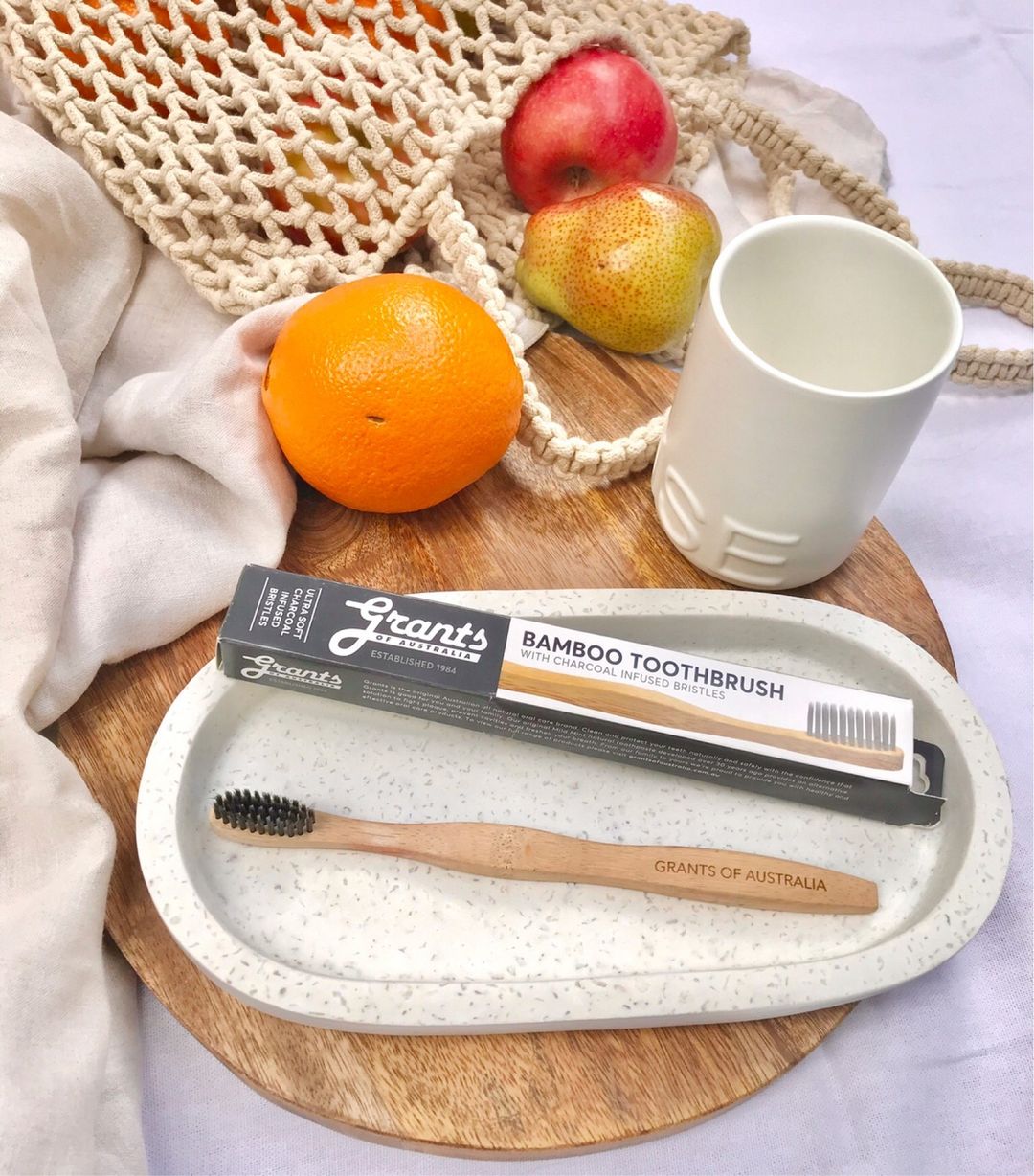 Grants Ultra Soft Charcoal Adult Bamboo Toothbrush