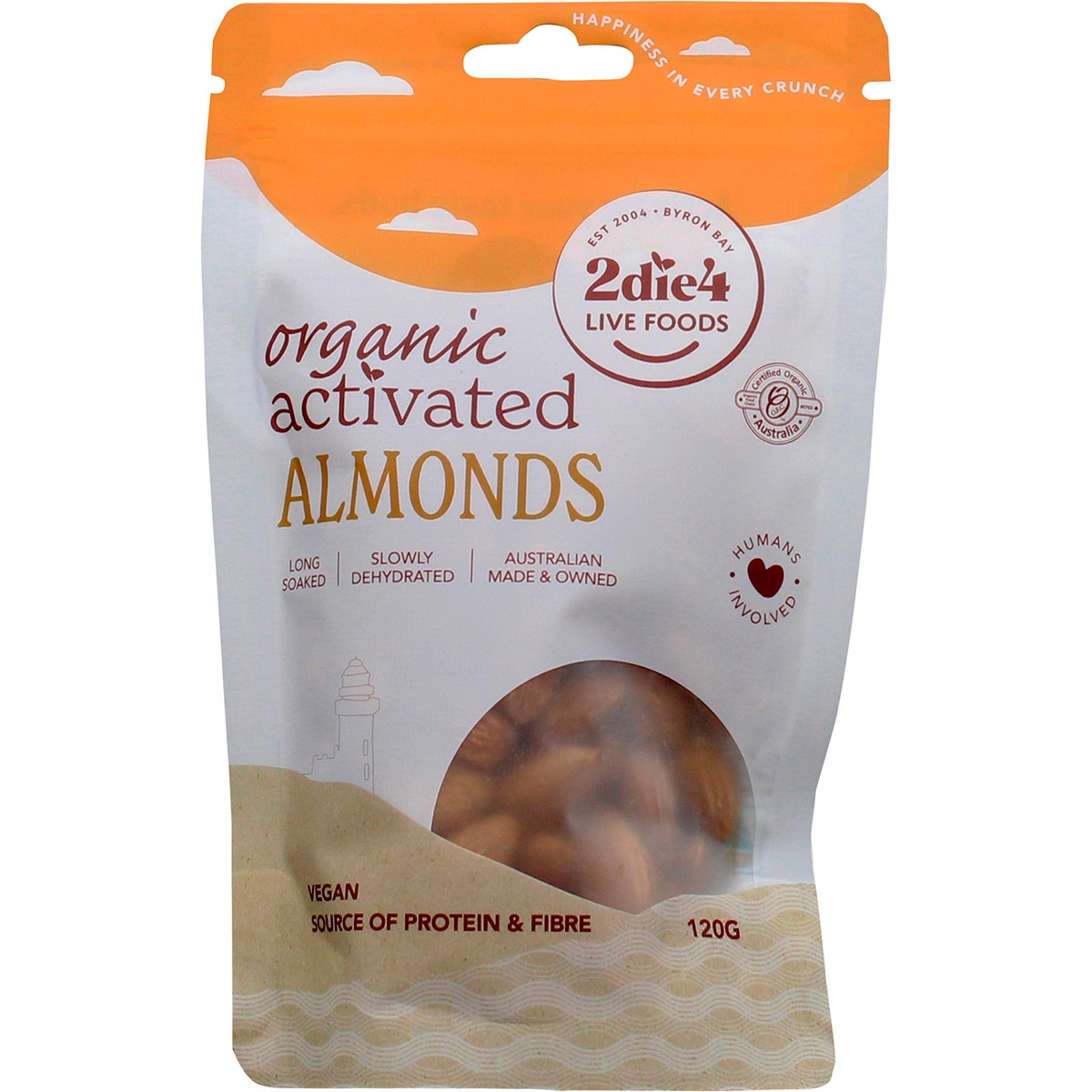 2Die4 Live Foods Activated Organic Almonds 120g