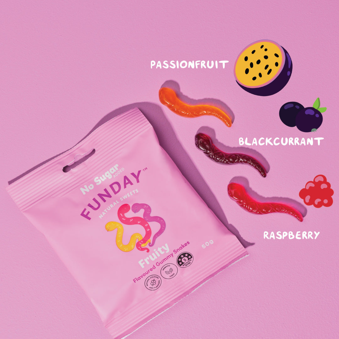 Funday Natural Sweets Fruity Flavoured Gummy Snakes