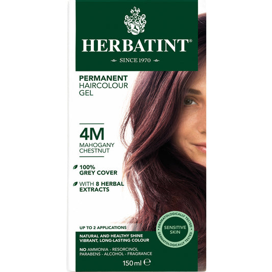Herbatint Permanent Hair Colour Gel Mahogany Tones - 4M (Mahogany Chestnut)
