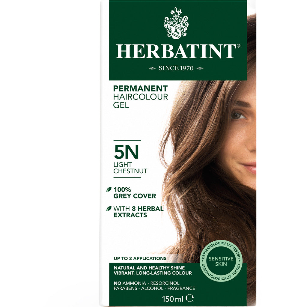 Herbatint Permanent Hair Colour Gel Natural Tones - 5N (Light Chestnut)