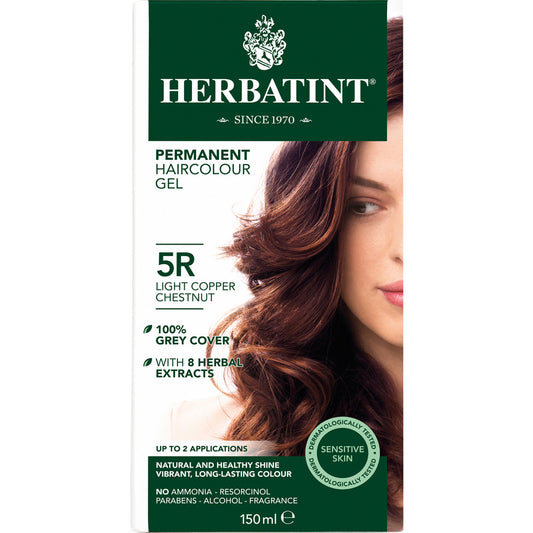 Herbatint Permanent Hair Colour Gel Copper Tones - 5R (Light Copper Chestnut)