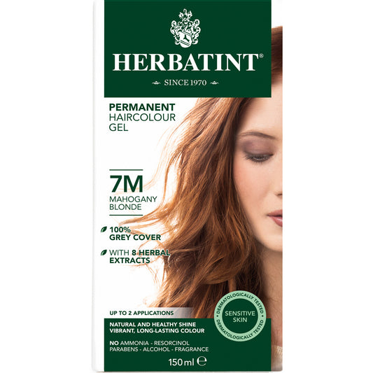 Herbatint Permanent Hair Colour Gel Mahogany Tones - 7M (Mahogany Blonde)