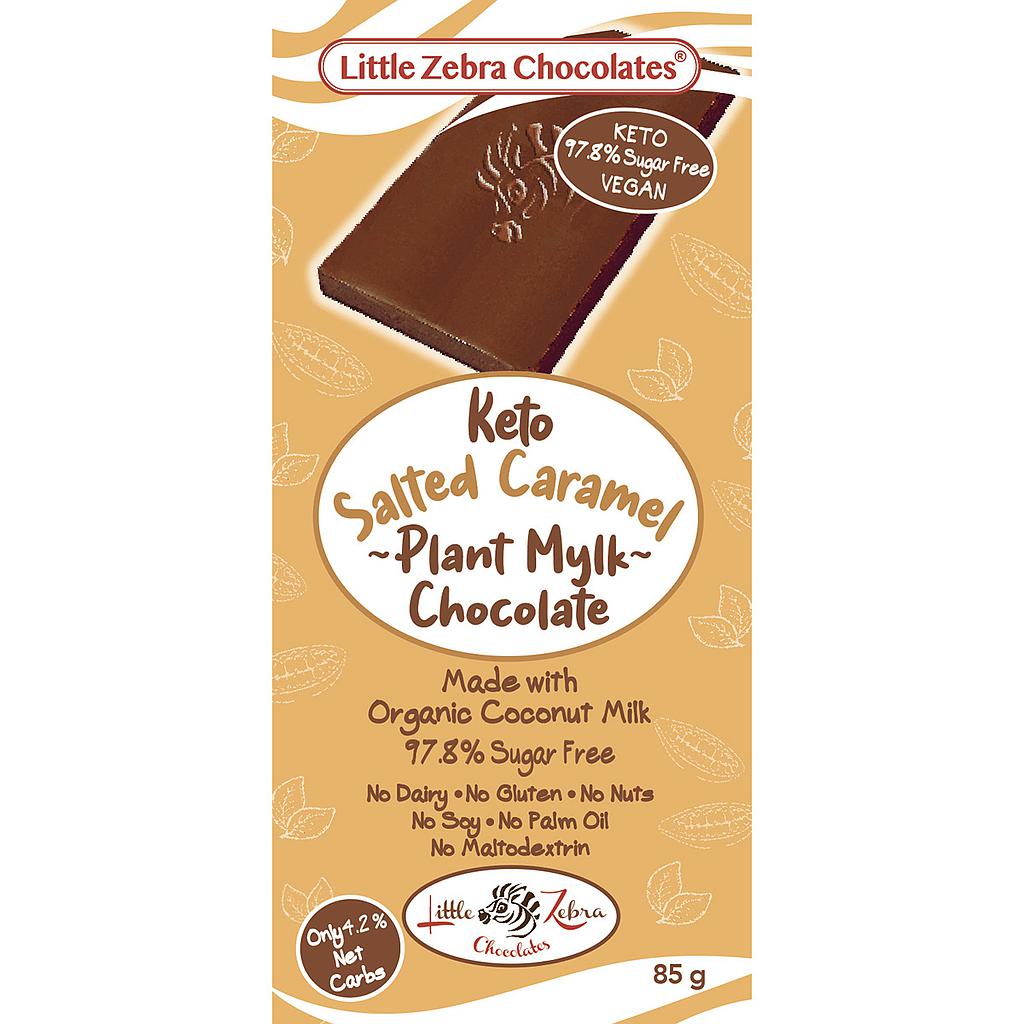 Little Zebra Chocolates Keto Salted Caramel Plant Mylk Chocolate