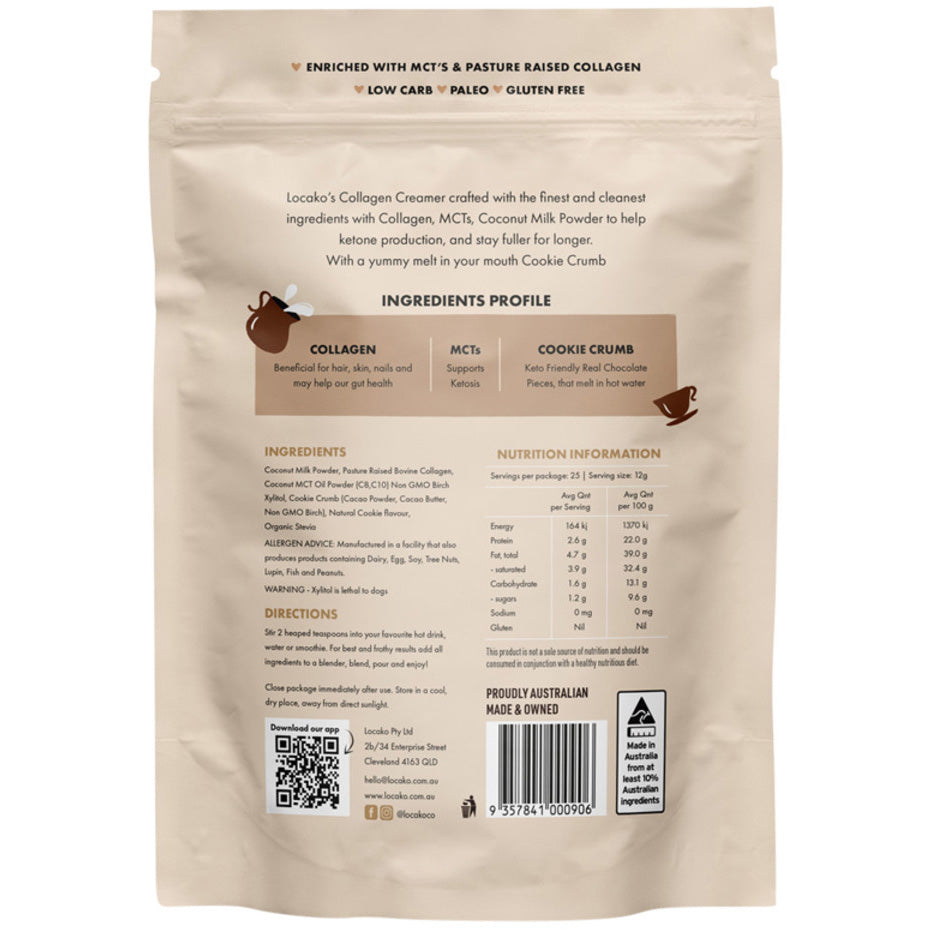 Locako Collagen Creamer Indulgent Cookies and Cream