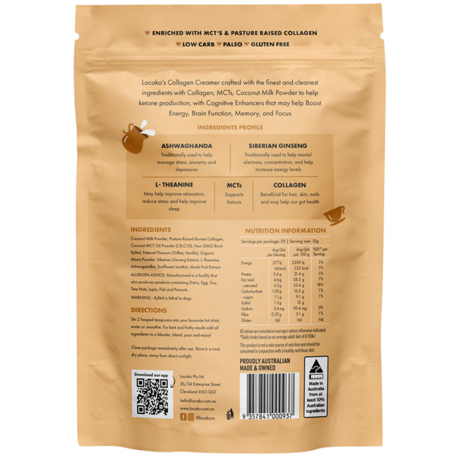 Locako Collagen Creamer Nootropic Vanilla Toffee