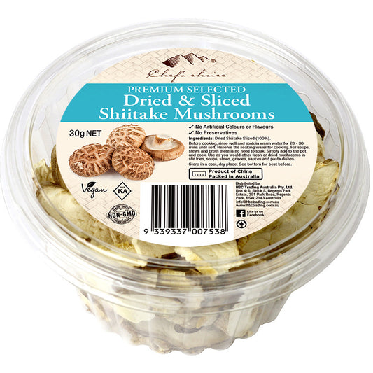 Chef's Choice Premium Selected Dried & Sliced Shiitake Mushrooms