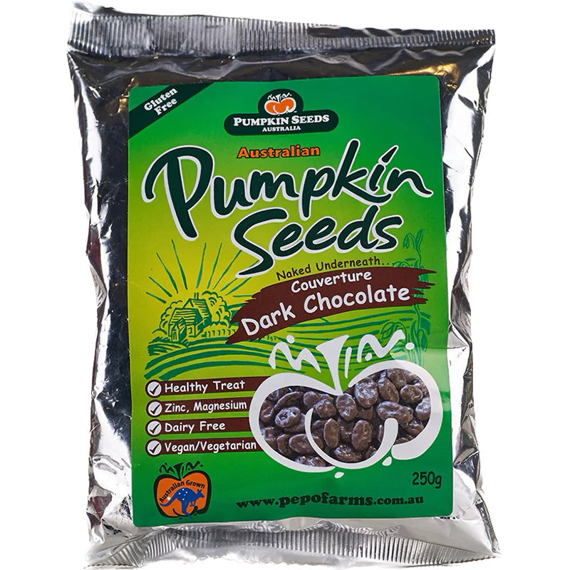 Australian Pumpkin Seed Company Dark Chocolate Coated Pumpkin Seeds